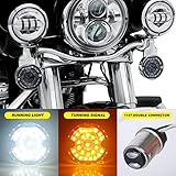 REALOVE 3-1/4 Inch Front Led Turn Signal 1157 Double Base Amber Lamp Compatible with aley Motorcycle Road Glide Road King Softail Ultra Classic Ultra Limited Electra Glide