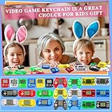 Kugliwa 48 Pack Mini Video Game Party Favors Small Mini Video Game Keychain Handheld Video Game Key chain for Kids Goddie Bag Fillers