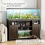 55-90 Gallon Fish Tank Stand with Power Outlets, Aquarium Stand with Cabinet, Heavy Duty Reptile Tank Turtle Terrariums Table for Fish Tank Accessories Storage, 52" L x 19.7" W, 1000LBS Capacity