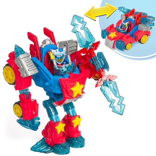 SUPERTHINGS Turbo Warrior Power Transforming Robot Hero Transforming into a Car Includes 1 Turbo Warrior, 1 Exclusive Accessory and 1 Exclusive SuperThing, 8431618032244