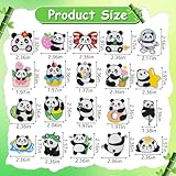 Crocode tears 20pcs Cartoon Panda Iron on Patches Funny Panda Embroidered Patches Sew on Embroidered Applique for Clothes Hats Bags T-Shirts Jeans Jackets Dress