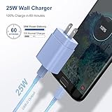 Type C Charger, 2 Pack 25W PD USB C Wall Charger Super Fast Charging Block & 10ft Android Phone Charger Cable for Samsung Galaxy S23 S22 S21 S20 Plus Ultra, Note 20 10 9 8/ S10 9 8/ Pixel 6 5 4 Pro XL