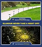 ornesign Ultra Bright Solar Outdoor Lights Decorative 10 Pack, 100% Faster Charge Solar Pathway Garden Lights Up to 12H Auto On/Off, Solar Lights Outdoor Waterproof for Walkway Yard Lawn