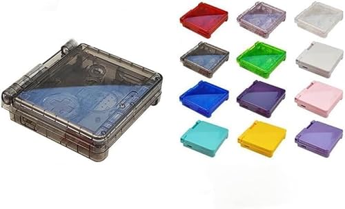 IPS Screen Shell Transparent Shell Case for GBA SP Console Clear Case for Gameboy Advance SP Classic Shell Replacement (Roland Purple)