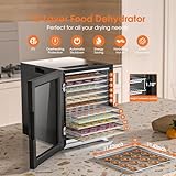 Food Dehydrator Machine, 12-Trays Stainless Steel Digital Food Dryer for Home,10 Presets, 48H Timer and Temperature Control, 850W Dehydrators for Food and Jerky, Dog Treats,Meats & Veggies