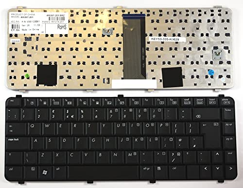 Keyboards4Laptops UK Layout Black Replacement Laptop Keyboard Compatible with HP Compaq 6735S