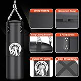 Vkahaak 4FT Punching Bag for Adults/Kids, Unfilled Heavy Punching Bag, Boxing Bag Set with Punching Gloves, Wraps, Chain, Ceiling Hook for MMA Kickboxing Boxing Karate Muay Thai Taekwondo