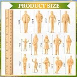 Namalu 30 Pcs Miniature People 1: 25 Scale Model Trains Architectural Sitting and Standing People Diorama Figures Unpainted Mini People Figures for Scale Model Train Miniature Scenes Decoration