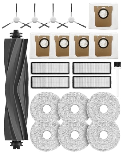 iRobacc 21 PCS Replacement Part for Dreame L10 Ultra /L10s Ultra /L10s pro/ L10s Pro Gen 2/ L10 Prime; Xiaomi X10+/ X20+ Vacuum Cleaner,1Rubber Main Brush,6Mop Pads, 5Dust Bag,4Filters