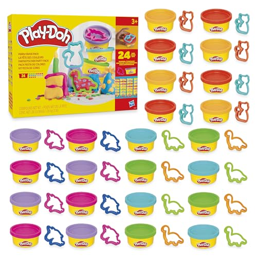 Play-Doh Party Favor Pack, Bulk 24 Pack of Modeling Compound with Cutters, Non-Candy Treat Bag Fillers, Giveaways & Prize Toys for Kids 3 Years & Up (Amazon Exclusive)