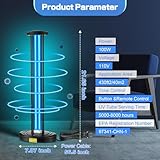 Qualirey UV Light, 100W Ozone Free UVC Light Home Disinfection Device, Remove Germs, Molds, Dust Mites Compliant Ultraviolet Lamp with Timing Remote Control