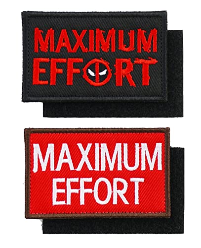 Graphic Dust Maximum Effort Embroidered Tactical Patch with Hook and Loop Superhero Military Army Backpacks Outdoor