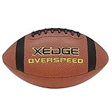 XEDGE Composite Leather Indoor/Outdoor Footballs for Training and Recreational Play Size 9 (red, Official (Size 9) /with net Bag)