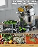 Cook N Home 4-Piece 8 Quart Multipots, Stainless Steel Pasta Cooker Steamer