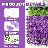 Alotiki Wisteria Hanging Flowers,Hanging Flowers,Wisteria,Fake Hanging Flowers,Fake Wisteria,Hanging Flowers for Decoration, Wedding, Garden, Wall Decoration,3.6 feet Long(48,Purple)