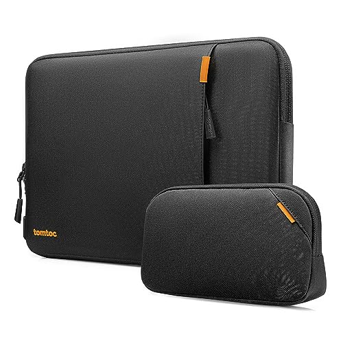 tomtoc 360 Protective Laptop Sleeve Set for 14-inch New MacBook Pro M4/M3/M2/M1 Pro/Max A3112 A3401 A3185 A2992 A2918 A2779 2024-2021, Water-Resistant MacBook Case Bag with Organized Accessory Pouch