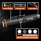 NICRON Flashlight, N72 800 Lumens Tactical Flashlight, 90 Degree Flashlight IPX4 Waterproof Led Flashlight 4 Modes- Best High Lumens are for Camping, Outdoor,Maintain (18650/AAA Not Included)