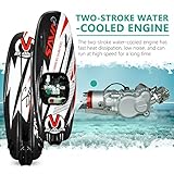 SAVADECK Fuel Engine Surfboard 110cc Surfboard Lightweight T1000 Full Carbon Surfboard High 50km/h Speed Jetting Surfing Board Water Sports Surfboard with Lithium Battery for Adult.