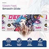 Large Gaming Mouse Pad 31.5 x 11.8 Inches XXL Extended for Mouse and Keyboard Non-Slip and Water Resistant Surface with Anime Cute Girl Design Jinx Ideal for Competitive Gaming League (White Jinx)