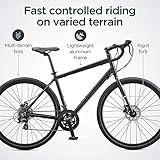 Schwinn Sporterra Adventure Adult Gravel Bike for Men and Women, 14-Speeds, 700c Wheels, Lightweight Aluminum Frame, Black