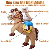 JOYBRO Inflatable Costume Adult Funny Horse Costume Cowboy Riding Horse Costume Halloween Costumes Men Women Blow up Costumes for Adults