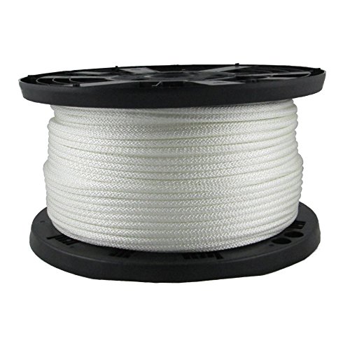 QNR 1/4 inch Knotrite Nylon Rope - 500 Foot Spool | 100% Nylon - Solid Braid - Dyeable - Industrial Grade - High UV and Abrasion Resistance