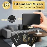 300 Pcs Metal Business Cards Black Metal Business Card Blanks for CNC Engraver Laser Engraving Reliable and Sturdy Multipurpose Aluminium Business Card Blanks Thickness 0.01 Inch