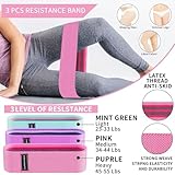 SINYWAY Barbell Pad Set, 9 Pcs Barbell Squat Pad for Hip Thrusts, Lunges, Leg Day with 2 Gym Ankle Straps, 3 Hip Resistance Bands, 2 Lifting Strap, Barbell Pad and Carry Bag