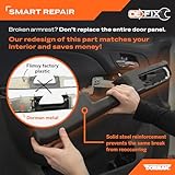 Dorman 80994 Front Driver Side Armrest Repair with door release handle above armrest (27 inch) Compatible with Select Chevrolet/GMC Models, Black (OE FIX)