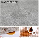 homing Faux Leather Heat Resistant Placemats Set of 6 – Waterproof Wipeable Dining PU Place Mats for Indoor & Outdoor, Easy to Clean - Light Grey