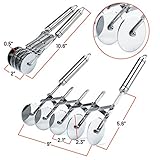 Oleex ‘All-Dough’ Pastry Cutter Set. 5 Wheel Dough Cutter and Dual Fluted Ravioli Cutter Wheel/Pizza Cutter Wheel! Versatile Brownie Cutter, Pasta Maker, Noodle Cutter, Stainless Steel Pizza Slicer