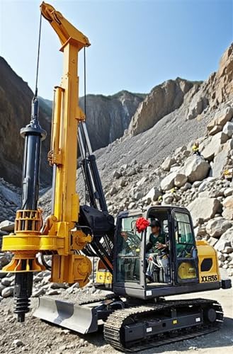Mobile Rotary Drilling Rig – High-Efficiency Hydraulic Screw Pile Installer with 360-Degree Rotation