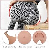 Silicone Butt Enhancer Pants Butt Shaper Control Open Crotch Shorts Padded Push Briefs for Woman Realistic Ass Cosplay,Wheat colored,one size