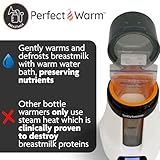 Baby Brezza Smart Baby Bottle Warmer, Breastmilk Warmer + Defroster - Only Brand with Different Temperatures for Breastmilk + Formula - Universal Fit for All Bottles + Milk Bags - Bluetooth Control