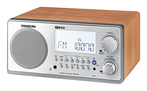 Sangean WR-2 AM/FM-RBDS Wooden Cabinet Digital Tuning Radio (Walnut)