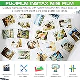 Fujifilm Instax Mini Film Two Instax Film Twin Packs - 40 EXP Total, ISO 800, Compatible with Instax Mini Evo, Instax Mini 12 Film, Instax Mini 11 Film, Mini 9-Balveli Cloth- Fuji Instant Film Mini.