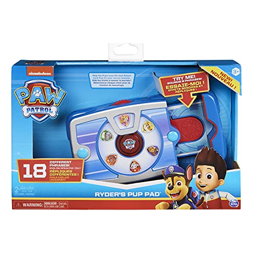 Paw Patrol, Ryder’s Interactive Pup Pad with 18 Sounds, for Kids Aged 3 and Up, includes 1 Instruction Sheet