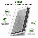 WERCHTAY 400 Watt Solar Panel, 2 Pack of 200W Monocrystalline Cell High-Efficiency PV Module, 12V Solar Panels for Homes Camping RV Battery Boat Caravan and Other Off-Grid Applications (400W)