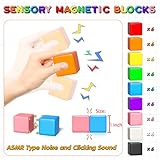 54 PCS Magnetic Blocks, Magnetic Building Blocks for Toddlers 3+, Montessori Toys, Magnetic Cubes, Preschool STEM Educational Sensory Magnet Toys for Kids Ages 3-5 Year Old Boys and Girls