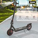 iScooter Electric Scooter, 12 Miles Long Range, 15.6 Mph Top Speed, Commuting Electric Scooter with Cuise Control, Double Braking Systems E Scooter for Adults and Teens - i8