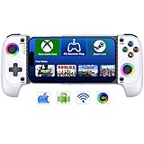 Phone Controller for iPhone/Android - Mobile Gaming Controller with Hall Effect Joystick, Phone Case Support, Cool Dynamic Light, Turbo Function, Dual Vibration- Phone Controller Compatible with More Games