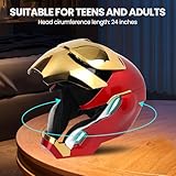 Iron-Man MK 50 1:1 Wearable Helmet - Voice, Touch, and RC with LED Eyes, Realistic Sound Effects, Movable Back and Ear Panels, Perfect for Cosplay and Collectible Figures for Adults and Teens