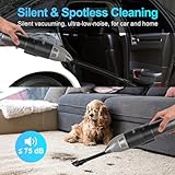 Ion Handheld Vacuum Cordless, 15000PA High Power Suction Car Vacuum Cleaner, Portable Mini Rechargeable Dust Busters for Car Home Office Pet Hair Cleaning