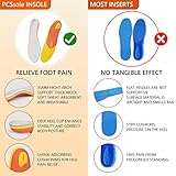 PCSsole Winter Wool Arch Support Orthopedic Insoles Warm Flat Feet Insole for Work Shoes, Shoe Inserts for Flat Feet, Plantar Fasciitis, Heel Spurs for Men and Women 26cm