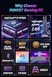 FUNYET Mini Gaming PC, Intel I7-9750H 6 Cores 12 Threads Processors, Nvidia GTX 1050 3G Mini PC, 32GB RAM 1TB SSD RGB Light Mini Desktop Computer, Support RJ45/2.4G/5.0G WiFi 5/HDMI Windows 11 Pro