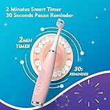 FUMEIKANG Kids Electric Toothbrushes Sonic Rechargeable Tooth Brush Gifts for Boys and Girls Smart Timer Power Toothbrush - Blue 3 4 5 6 7 8 9 10 11 12 (Green)