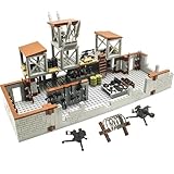 500+ Pcs Military Base Building Brick Sets Include Defence Base Guard Tower for Army Mini Figures, Weapon Pack Accessories Kits Toys, Guns Weapons Building Block Toy for Kids