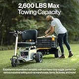 SuperHandy Electric Tugger Cart, Industrial Tow Tractor Riding Scooter - 1 Seater, 2600 lbs Towing Cap, 350 lbs load cap, 48V 4Ah Li-Ion Battery - For Warehouse Material & Mobility Personnel Transport