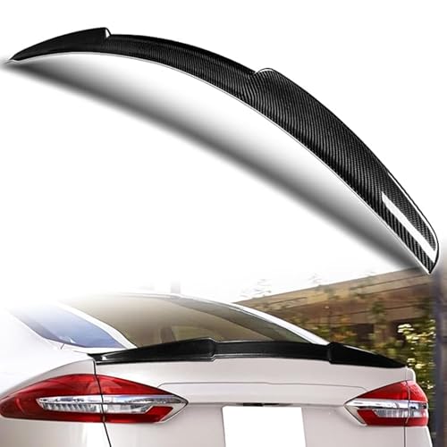 W-POWER, Real Carbon Fiber Compatible with Lift Gate Trunk Spoiler Wing Ford Fusion/Mondeo Sedan 2013-2020, 2014 2015 2016 2017 2018 2019, V-Style