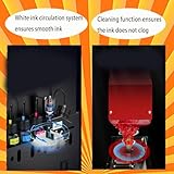 UV Flatbed Printer, A3 XP600 UV Printer, Higher Resolution 5760 * 1440dpi,UV DTF Printer Machine with Bottle Holder for Phone Case Glass Cups Stickers Wood Acrylic Leather ABS PVC